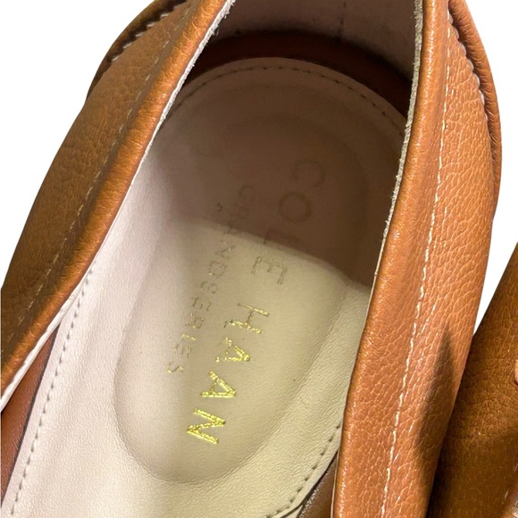 COLE HAAN women’s tan Caddie Bow slip on Leather Loafer flats size 9.5B - Picture 16 of 16